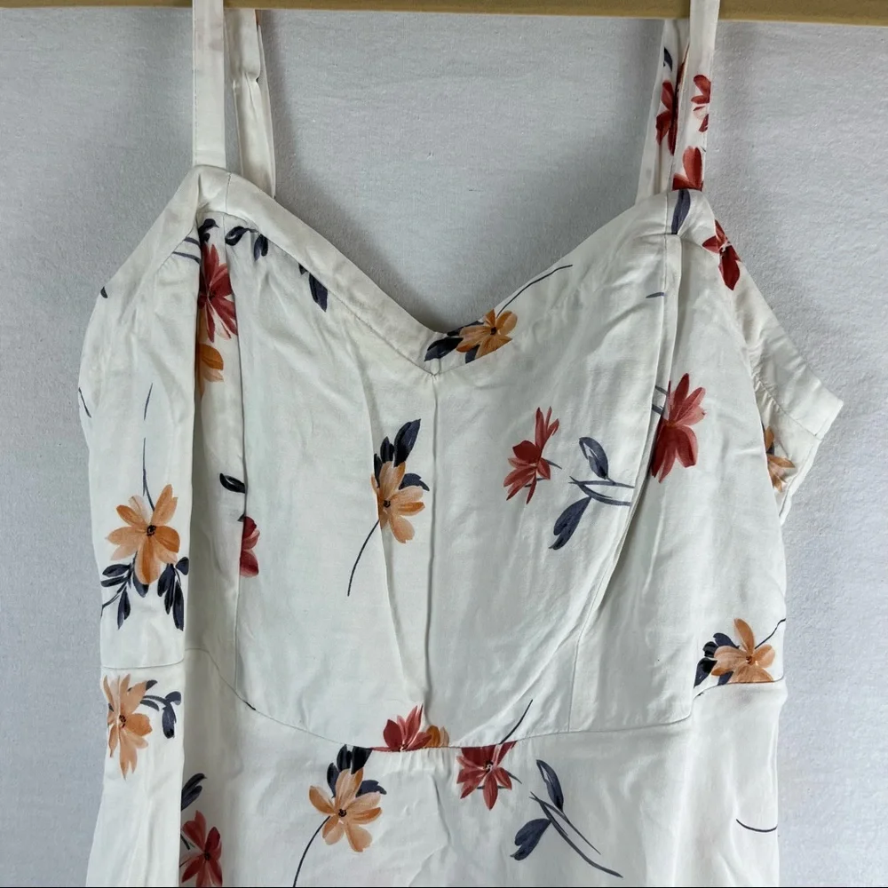 TORRID | Ivory Floral Challis Spaghetti Strap Midi Dress Womens Size 0XL - Picture 4 of 8
